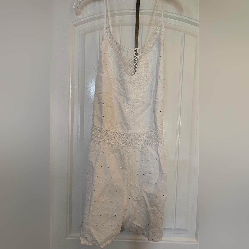White Lace Romper By Chloe And Oliver NWT - Picture 2 of 5
